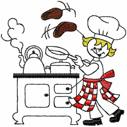 Chef Embroidery Design 4